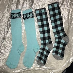 PINK Victoria’s Secret Tiffany Blue Socks